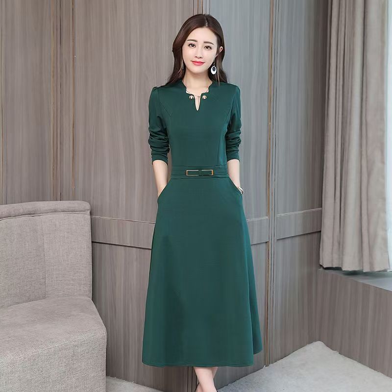 New Spring Dress Womens SpringAutumn Long-Sleeve Elegant Feminine Style